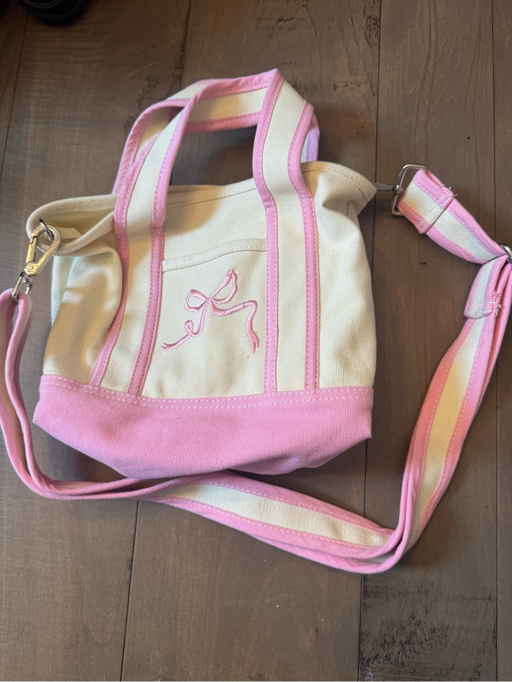 Urban Outfitters Kimchi Blue Embroidered Mini Canvas Bow Tote Bag Coquette